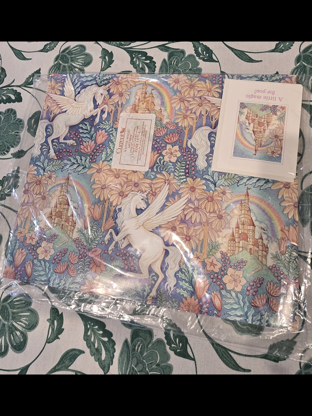 Vintage Current A Little Magic Gift Wrap Set 90's New In Package. Castle Unicorn - Picture 4 of 4